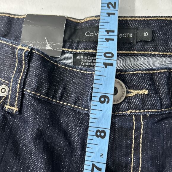Calvin Klein Jeans Womens 10X34 Blue Flare Mid Rise - Picture 6 of 7